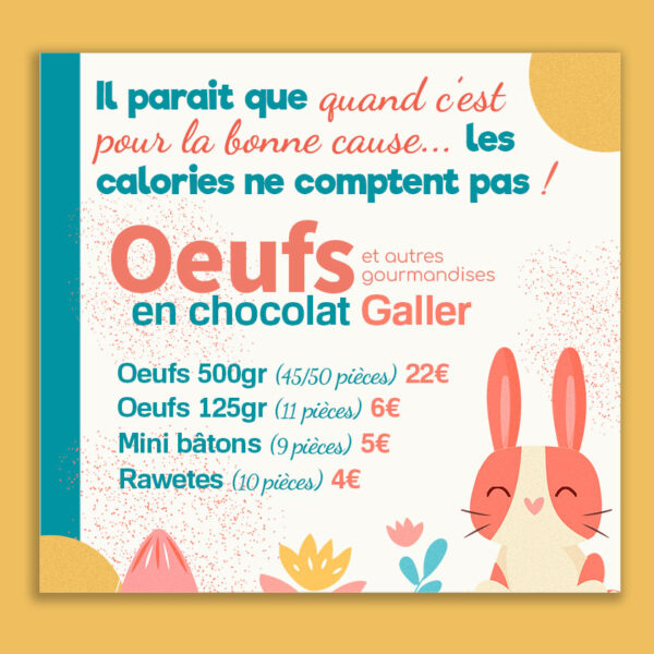 OEUFS EN CHOCOLAT GALLER